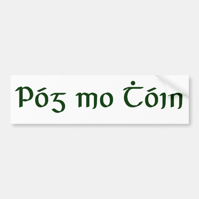 Póg mo Thóin Bumper Sticker (Front)