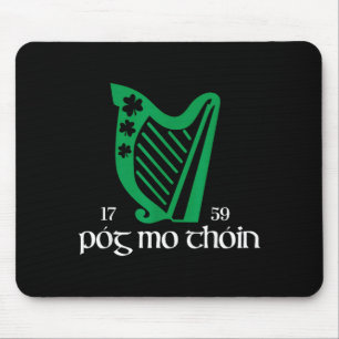 Póg Mo Thóin Ireland Funny Lucky Irish Green St Pa Mouse Mat