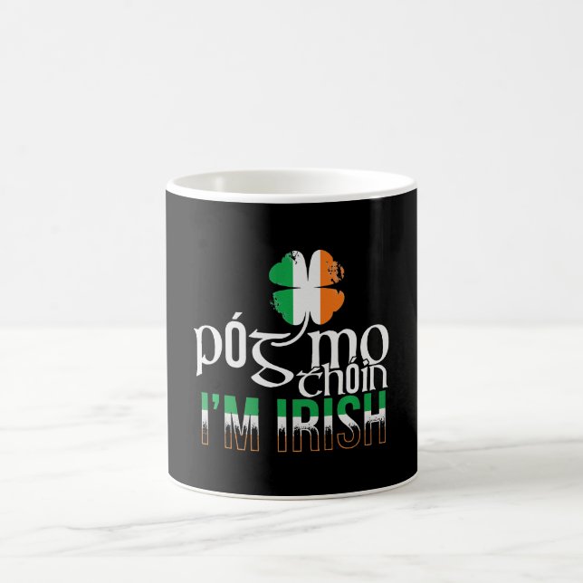 Pog Mo Thoin Irish Flag Coffee Mug (Center)