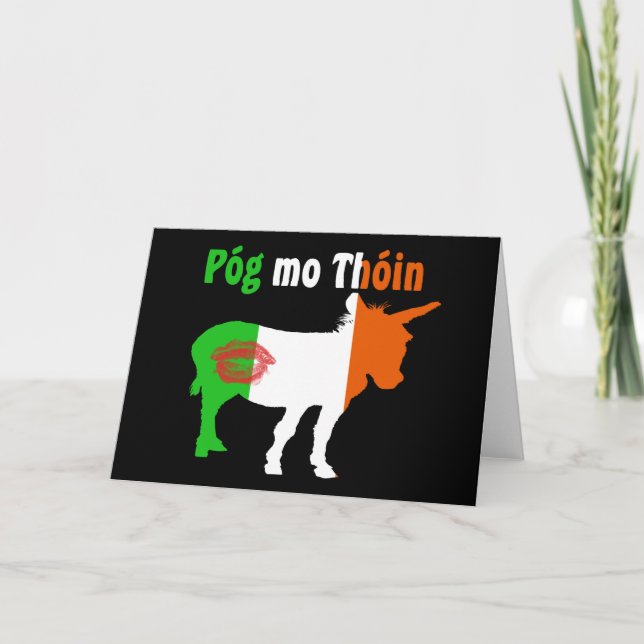 Pog Mo Thoin - Irish Humour Card (Front)
