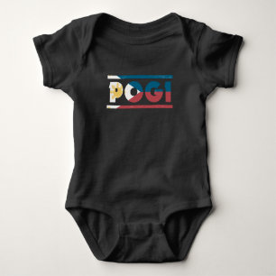 Pogi Funny Boy Proud Pinoy Philippines Flag Baby Bodysuit