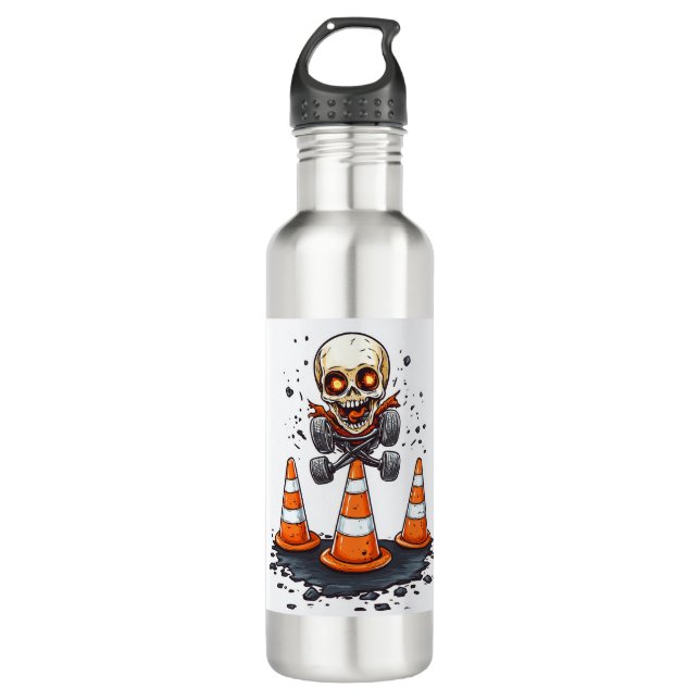 Pogo Bones � Crazy Skeleton on the Move 710 Ml Water Bottle (Front)