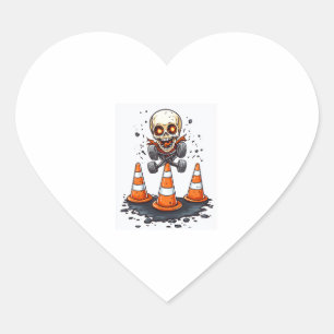 Pogo Bones � Crazy Skeleton on the Move Heart Sticker