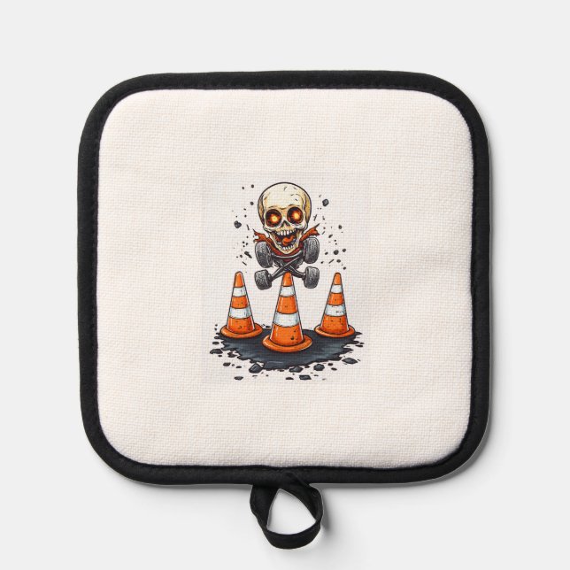 Pogo Bones � Crazy Skeleton on the Move Pot Holder (Front)