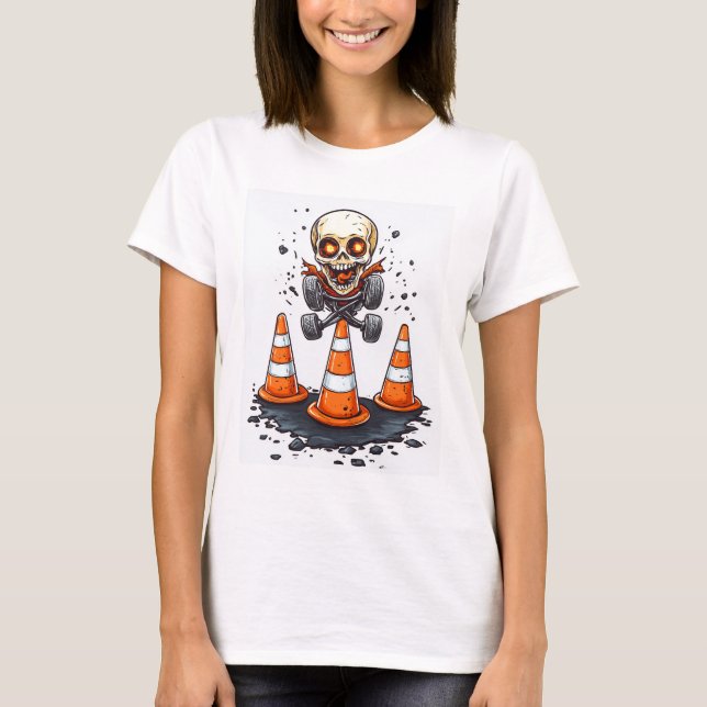 Pogo Bones � Crazy Skeleton on the Move T-Shirt (Front)