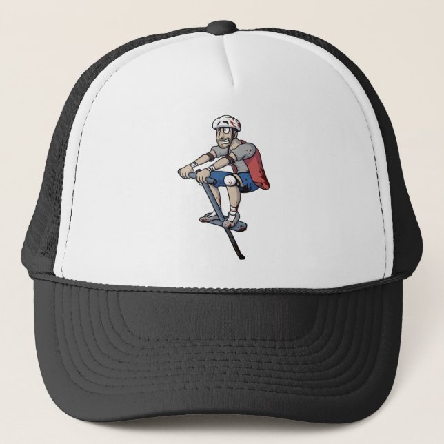 Pogo Stick Guy - Happy Wheels Trucker Hat (Front)