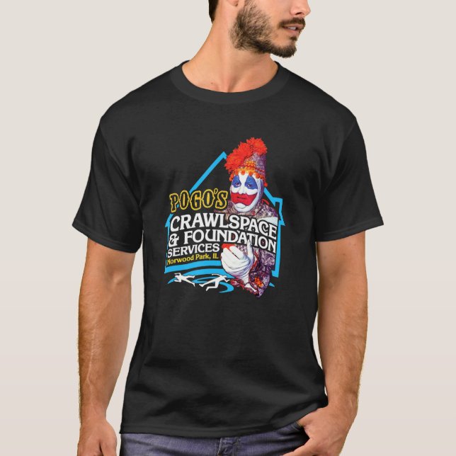Pogo's Crawlspace & Foundation  Scary Serial Kille T-Shirt (Front)