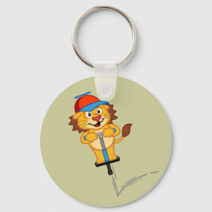 Pogostick Lion Key Ring
