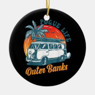 Pogue Life Outer Banks Retro Vintage Ceramic Tree Decoration