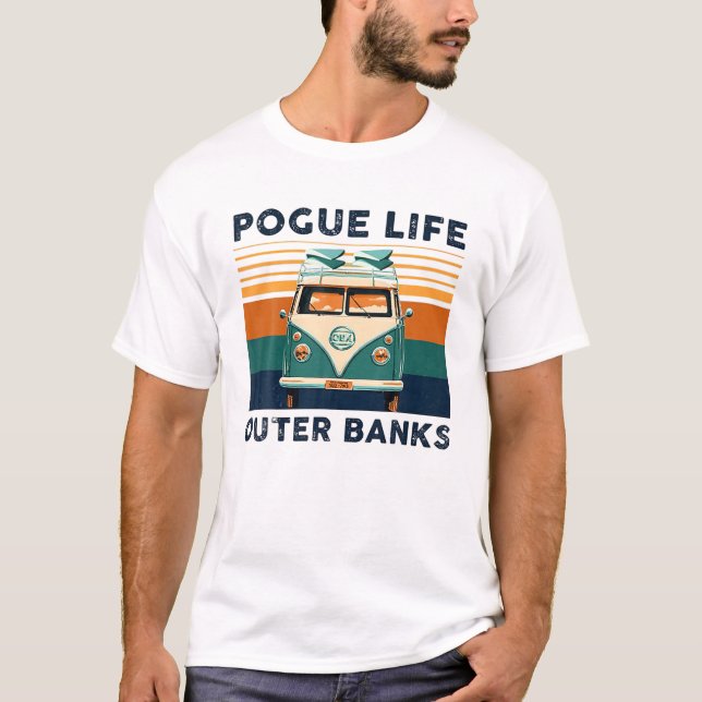 Pogue Life Outer Banks Retro Vintage T-Shirt (Front)