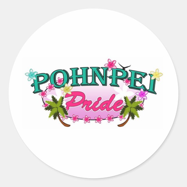 Pohnpei Pride Classic Round Sticker (Front)