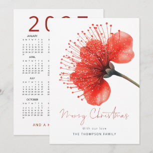 Pōhutuka Flower 2027 Calendar Merry Christmas Holiday Card
