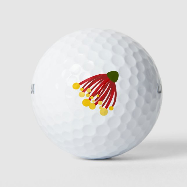 Pohutukawa Christmas Flower Golf Balls (Front)