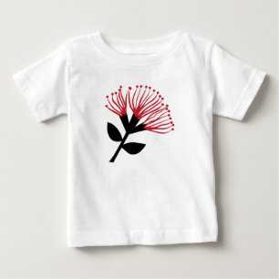 Pohutukawa Flower, New Zealand Baby T-Shirt