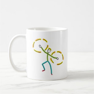 Poi Spinning Stickman Coffee Mug