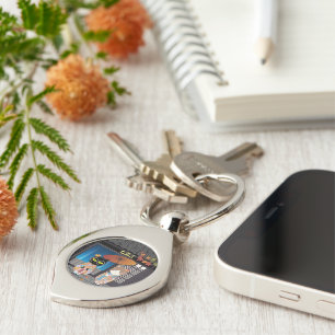 Poiluna's 7-5-3 Celebration Metal Key Ring