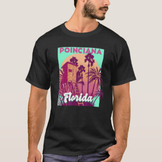 Poinciana FL Florida vintage retro ocean scene bea T-Shirt