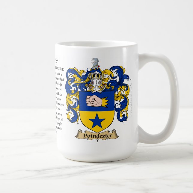 Poindexter, the Origin, the Meaning and the Crest Coffee Mug (Right)