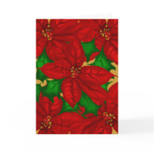 Poinsetta Bouquet Christmas Card