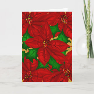 Poinsetta Bouquet Christmas Card