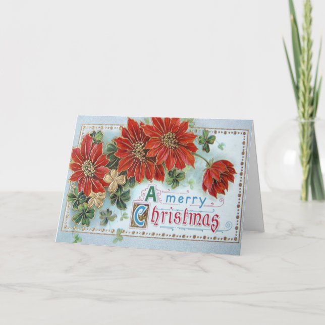 Poinsetta Holiday Card (Front)