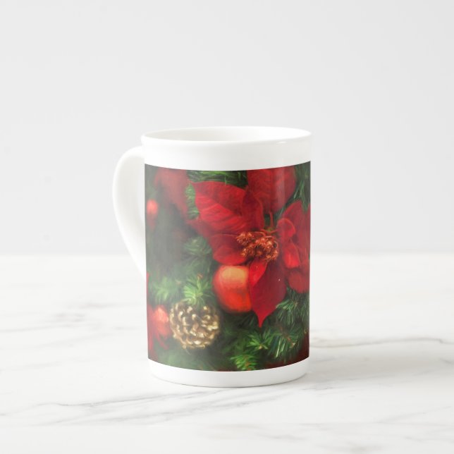 Poinsettia Beauty Mug (Front Left)