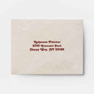 Poinsettia & Berries Christmas Wedding Envelope