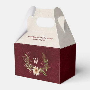 Poinsettia & Berries Wedding Favour Box