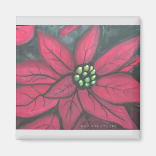 Poinsettia Blessing Magnet (Front)