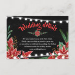 Poinsettia Chalkboard Christmas Wedding Details Invitation<br><div class="desc">Poinsettia Chalkboard Christmas Wedding Details</div>