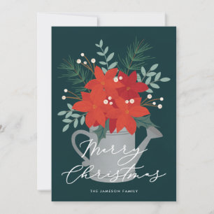 Poinsettia Christmas Card
