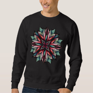 Poinsettia Christmas Floral Elegant Winter Holiday Sweatshirt