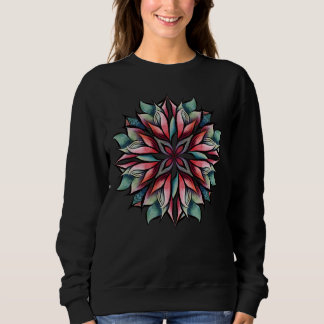 Poinsettia Christmas Floral Elegant Winter Holiday Sweatshirt