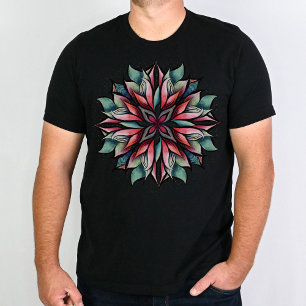 Poinsettia Christmas Floral Elegant Winter Holiday T-Shirt