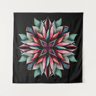 Poinsettia Christmas Floral Elegant Winter Holiday Tapestry