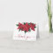 Poinsettia Christmas Floral Thank You Card