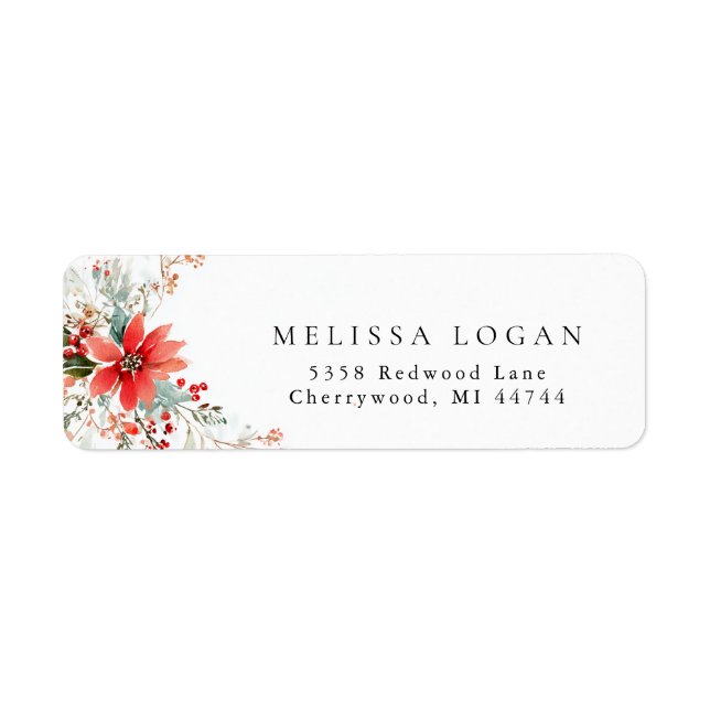 Poinsettia Christmas floral Wedding design (Front)
