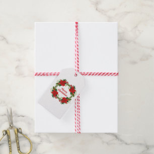 Poinsettia Christmas Gift Tag