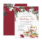 Poinsettia Christmas Holiday Tea Invitation Card