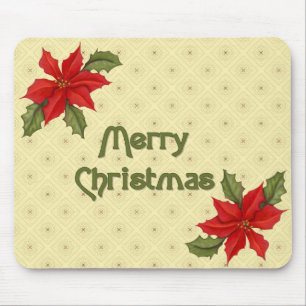 Poinsettia Christmas Mouse Mat