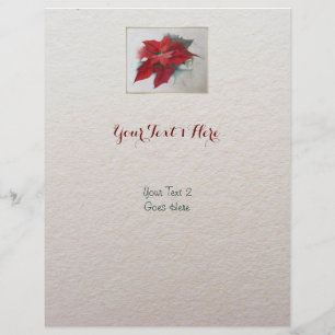Poinsettia Christmas Oil Painting Flyer