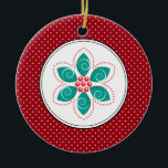 Poinsettia Christmas Ornaments<br><div class="desc">This elegant ornament can be totally personalised by you to make a wonderful holiday gift for anyone on your shopping list!
Artwork by Sarah Paris</div>