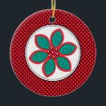 Poinsettia Christmas Ornaments<br><div class="desc">This elegant ornament can be totally personalised by you to make a wonderful holiday gift for anyone on your shopping list!
Artwork by Sarah Paris</div>