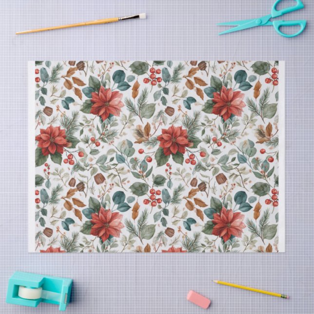 Poinsettia Christmas Tissue Paper (Craft)