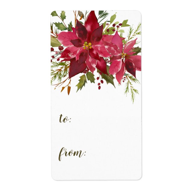Poinsettia Christmas To From (Front)
