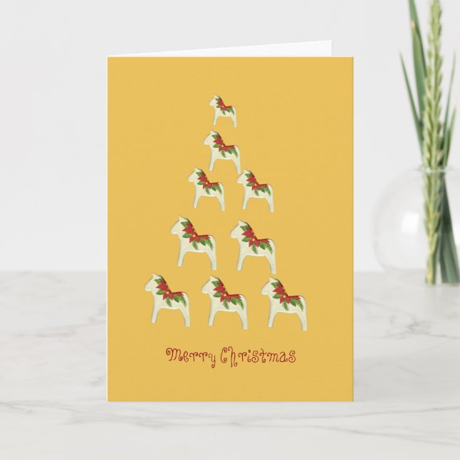 Poinsettia Christmas Tree Card (Front)