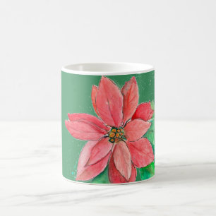 Poinsettia coffee mug