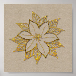 Poinsettia December Flower  Poster