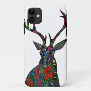 poinsettia deer white iPhone 11 case