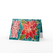 Poinsettia Fa la la Christmas Greetings